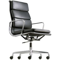 Vitra Bürodrehsessel Soft-Pad schwarz, Designer Charles & Ray Eames, 102-114x58x59-65 cm