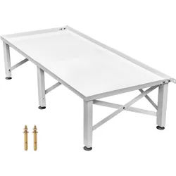 VEVOR Waschmaschinen Untergestell Doppel 124x55x30 cm Waschmaschinen Erhöhung Eisen Waschmaschinensockel mit Anti-Rutsch-Gummifüßen Podest für