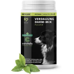 Peticare Natürliches Ergänzungsfutter Verdaaung & Darmflora Pulver für Hunde 125 g