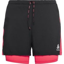 Odlo 2-in-1 Shorts Essential 3 Inch black - paradise pink (60270) S