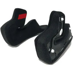 Nolan N80-8 Clima Comfort Wangenpolster, schwarz-rot, Größe 3XL für Männer