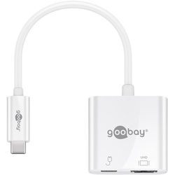 Goobay USB-CTM-Adapter HDMI 4k60Hz, PD, weiß - erweitert ein USB-CTM Gerät um einen HDMITMAnschluss