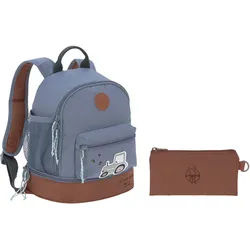 LÄSSIG Kinderrucksack »Adventure, Tractor, Mini Backpack«, Floureszierende Flächen, PETA-approved vegan Lässig Blue Denim B/H/T: 25 cm x 27 cm x 16 cm