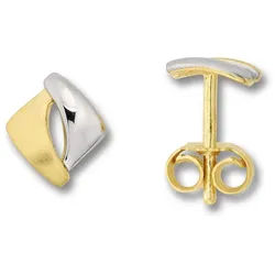 ONE ELEMENT Paar Ohrhänger Knoten Ohrringe Ohrstecker aus 333 Gelbgold, Ausdruck von Individualität – dezent, bedeutungsvoll, nah am Herzen goldfarben