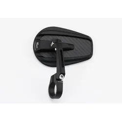 PROTECH Spiegel MAGAZI XC-80 Aluminium CNC-gefräst/Carbon/Spiegelglas schwarz, schwarz