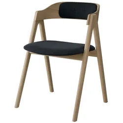 Hammel Furniture Stuhl Mette by Hammel (1 St), Massivholz, gepolsterte Sitz- & Rückenlehne, versch. Farbvarianten grau