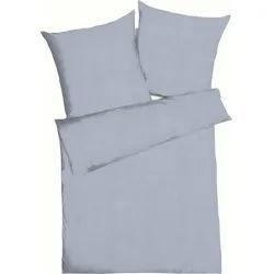 kaeppel Bettwäsche Musselin Uni hellblau 155x220 cm + 80x80 cm