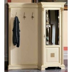 Casa Padrino Garderobenschrank Casa Padrino Luxus Barock Garderobe mit Schrank Creme / Gold - Massivholz Garderobe im Barockstil - Luxus Garderoben Möbel im Barockstil - Luxus Qualität - Made in Italy