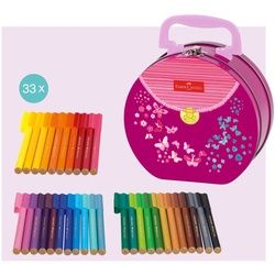 Faber-Castell Filzstift 33 Filzstifte CONNECTOR in einer Handbag bunt