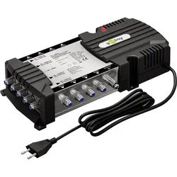 Goobay Sat-Multischalter 5 Eingänge/8 Ausgänge - Verteiler für max. 8 Teilnehmer von einem Satelliten