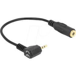 DELOCK 65674 - Audio Kabel, 2,5 mm Klinkenstecker auf 3,5 mm Kupplung, 0,17 m