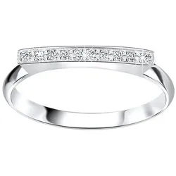 Order & Smile Schmuck Silberring Balken Ring Silber 925 mit Zirkonia silberfarben 52