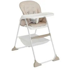 Joie Hochstuhl , Weiß, Taupe , Kunststoff , 52x105x88 cm , EN 14988 , Sitzfläche verstellbar, Essbrett abnehmbar, zusammenklappbar, 5-Punkt-Gurt, Tablett , Füttern