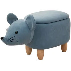 Svita Tierhocker Maus , Blau , Textil , Tiere , 32x37x68 cm , Kinder- & Jugendzimmer, Kindermöbel, Kindersitzmöbel & -tische, Kinderstühle