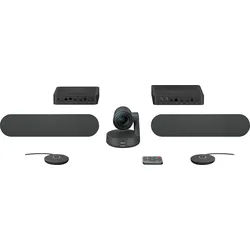 Logitech ConferenceCam RALLY Plus Kit, 4K Ultra HD, grafit 3840x2160, USB, Bluetooth, HDMI, Netzwerk, Hub, 2x Lautsprecher, 2x Mikrofon