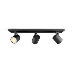 Philips Hue LED Deckenspot White Ambiance Runner 1er Aufbauspot, Abschaltautomatik, Bluetooth, CCT - über Fernbedienung, Dimmer, Dimmfunktion, Einschlafhilfe, Farbsteuerung, Farbwechsel, Fernbedienung, Infrarot inkl., Memory, nach Trennung vom Netz, Nachtlichtfunktion, Smart Home, Timerfunktion, Weckerfunktion, dimmbar über Fernbedienung, mehrere Helligkeitsstufen, LED wechselbar, warmweiß - kaltweiß, App- & Sprachsteuerung, Smart Home fähig, Weißtöne, inkl. Dimmschalter schwarz 48 cm x 9 cm x 10,9 cm