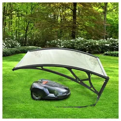 JEOBEST Mähroboter-Garage Carport 100 x 78 x 50 cm, mit Metallfüßen, für für Rasenmäher Roboter Schutzhülle UV-Schutz Unterstand, für Rasenmäher Roboter Schutzhülle UV-Schutz Unterstand weiß