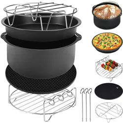 Zubehör-Set Heißluftfritteuse 8-tlg 3,6L