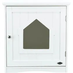 TRIXIE Katzenhaus für Katzentoilette, MDF, 49 x 51 x 51 cm, weiß