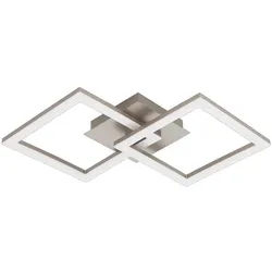 Eglo Deckenleuchte , Weiß , Metall, Kunststoff , quadratisch , 31x6.5x52.5 cm , Lampen & Leuchten, Innenbeleuchtung, Deckenleuchten, Deckenleuchten