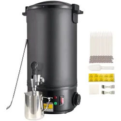 VEVOR Kerzenherstellung Kit Kommerzieller Elektrischer Wachsschmelzer 10 L, 1100 W Wachsschmelzgerät Kerzenherstellungsmaschine, DIY Kerzen Selber Machen Set inkl. Dochte, Kerzengießtopf, Löffel