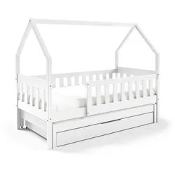 Masseno Kinderbett Bambina mit Bettkasten 80x160 cm Weiß , Holz , 80x160 cm , Babymöbel & Kindermöbel, Kinderzimmer & Jugendzimmer, Kinderbetten, Spielbetten