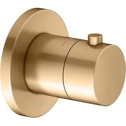 KEUCO IXMO Fertigmontageset 59553250001 Unterputz-Thermostat-Armatur, rund, messing gebürstet