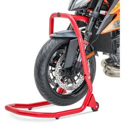 ConStands Motorradheber Lenkkopfständer Vorderrad V4 für KTM 1290 Super Duke GT 16-24 rot