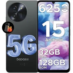 DOOGEE NOTE 59 5G 8GB+128GB/2TB TF Smartphone Ohne Vertrag, Android 15 Smartphone (6.75 Zoll, 128 GB Speicherplatz, 16 MP Kamera, 16MP+8MP, Dual SIM Simlockfreie Handys, OTG, GPS, Face ID/NFC) schwarz