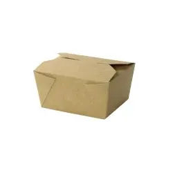 Greenbox Take away Kartonbox, 600 ml, Schlichte Essensbox für den Außer-Haus-Verkauf, 1 Karton = 450 Stück, Farbe: braun