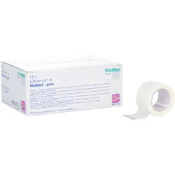 MaiMed® – pore Fixierpflaster 2,50 cm x 9,1 m Packung zu 12 Rollen