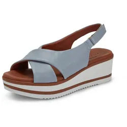 Les sandales 100% cuir Peter Hahn bleu
