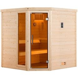 weka Premium Massivholz-Sauna TURKU Gr. 2 Sparset 7,5 kW BioS inkl. digitaler Steuerung