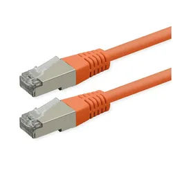 ROLINE Patchkabel Cat.6 (Class E) LAN-Kabel, RJ-45 Männlich (Stecker), RJ-45 Männlich (Stecker) (50.0 cm), PoE, S/FTP (PiMF) orange