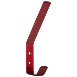 SO-TECH® Kleiderhaken doppelter Wandhaken, Edelstahl, 142 x 20 x 45 mm, (1-St), großer Jackenhaken mit abgerundeten Kanten bordeauxrot rot