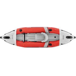 Intex Einerkajak Boot ExcursionPro Kayak Set mit Alu-Paddel + Pumpe, (Set, 9-St., mit Luftpumpe) grau|rot|schwarz