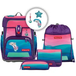 Step by Step CLOUD OCEAN Schulranzen-Set, 5-teilig Dolphin Lana