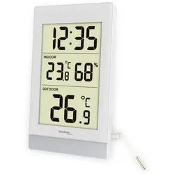 technoline Raumthermometer TECHNOLINE Innen-/Außenthermometer WS7039, weiß/silber