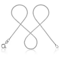 modabilé Kette ohne Anhänger Halskette VENICE, Damen Venezianerkette 1,2mm 75cm, Sterling Silber 925, Made in Germany silberfarben 75cm