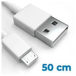 Justcom GiONEE Elife S10B / S10BL USB-Kabel, Micro-USB, USB-A (50 cm), Schnellladekabel, Datenkabel, Handy, Tablet weiß