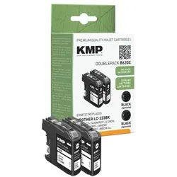 KMP 2-er Pack Tintenpatronen ersetzt Brother »LC-223BK« schwarz
