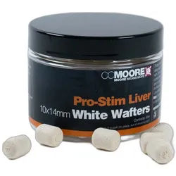 CC Moore Fischboilies Pro-Stim Liver White Dumbell Wafters 10X14mm