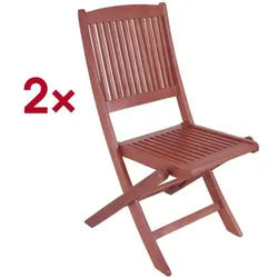 Garden Pleasure 2-tlg. Garten-Klappstuhl-Set »Stockholm« braun, 48x90 cm