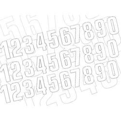 Blackbird Startnummer 2 7x5,5cm weiß 3er Set, weiss