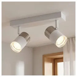 GLOBO LIGHTING Deckenspot, Leuchtmittel nicht inklusive, Deckenleuchte Deckenlampe Wohnzimmerlampe Weiß Strahler verstellbar weiß