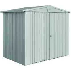 Biohort Gerätehaus Europa mit Doppeltüre - 244 x 156 cm (Gr. 3), silber-metallic