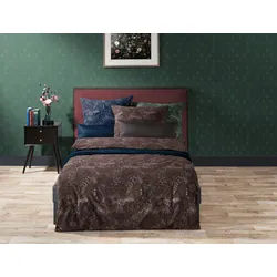 Bettwäsche KAEPPEL "Dream", saphir, B/L: 140cm x 220cm, Feinbiber, B/L: 70cm x 90cm, 2 Stk., Feinbiber, Obermaterial: 100% Baumwolle, Bettwäsche