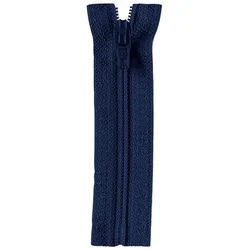 Stofferia Stoff Reißverschluss Opti Fulda 20 cm Blau, Meterware blau