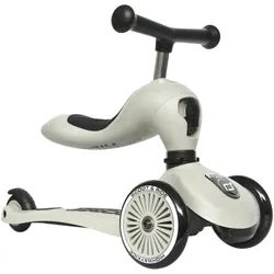 Scoot and Ride Laufrad/Kinderscooter 2in1 , Hellgrau , Metall, Kunststoff , 24x37x55 cm , unisex , höhenverstellbarer Lenker, weicher Sitz, Anti-Überschlag-Vorrichtung , Freizeit & Co, Gartenspielzeug, Scooter