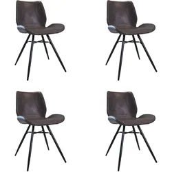 Stuhl-Set Barron 4er-Set ca. 47x82 cm Anthrazit